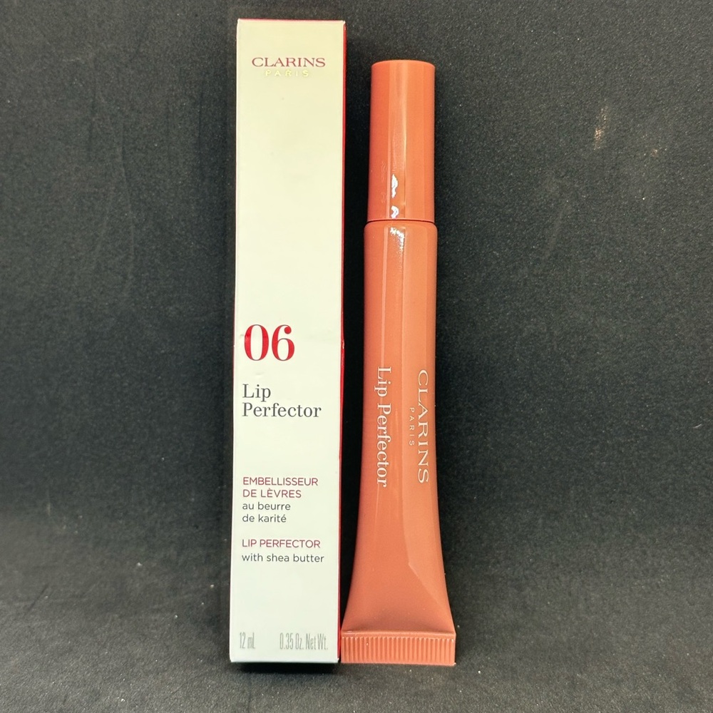 🆕 Clarins Lip Perfector lip gloss ✨unused in box✨ shade: rosewood shimmer 🌹🌹✨✨